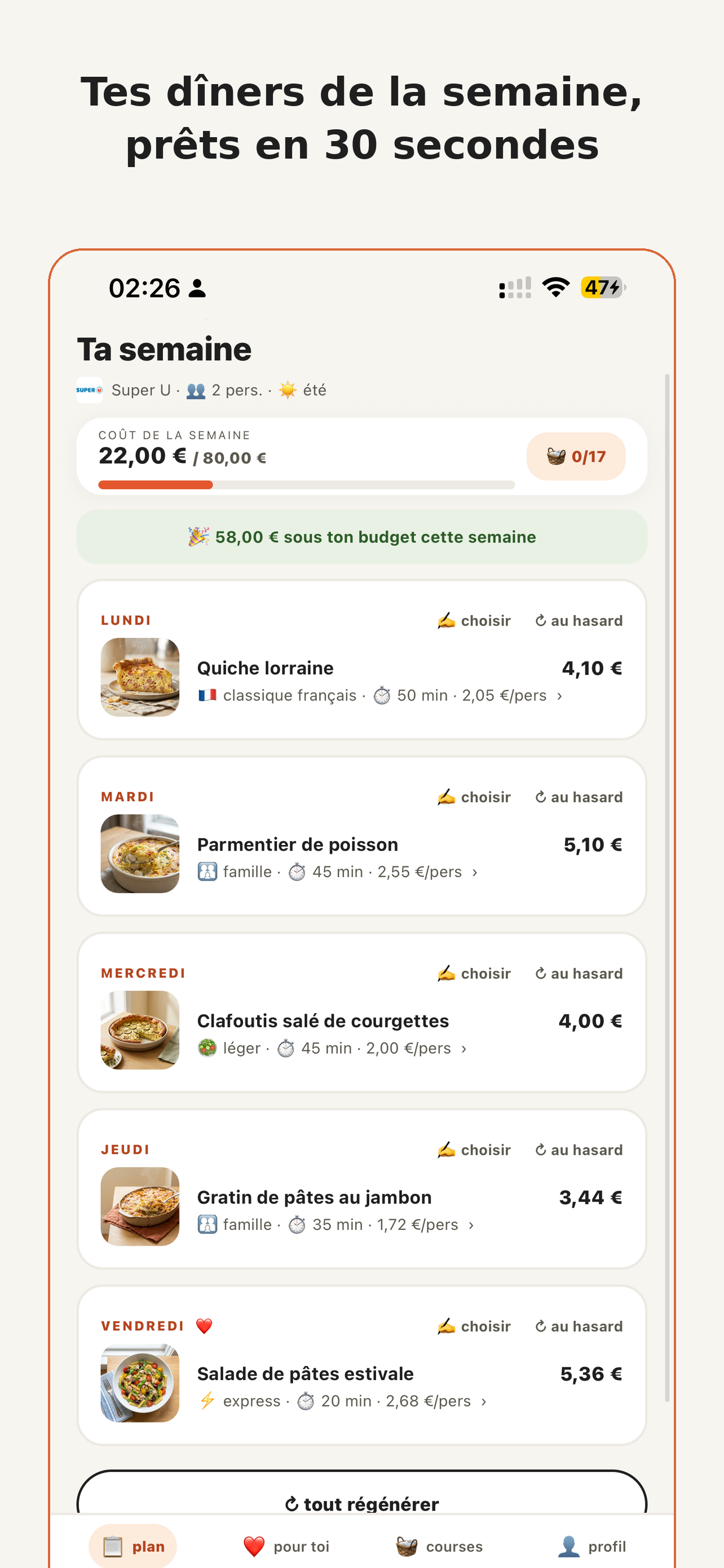 Manjo - Recettes & Courses screenshot 4