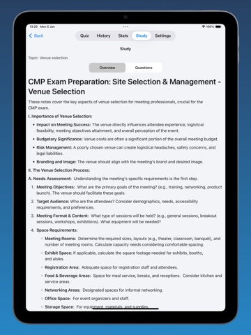 CMP Exam Prep iPad screenshot