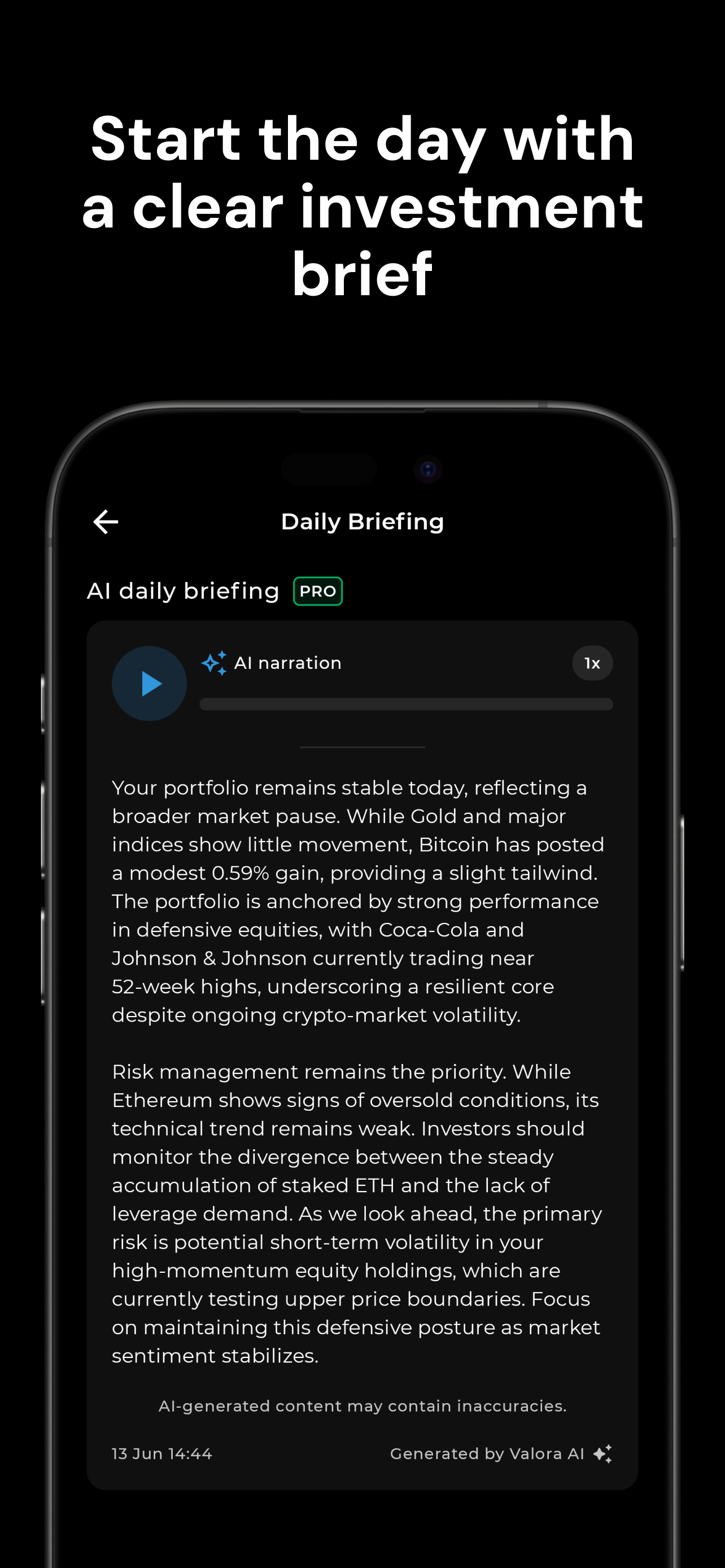 Valora: Stocks & Portfolio