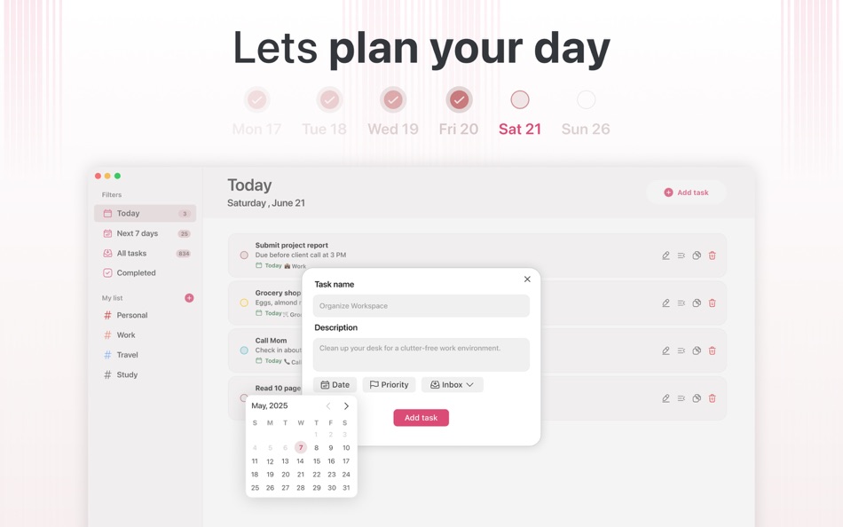 #2. To-Do List Reminder & Calendar (macOS) Podle: Muhammad Arham