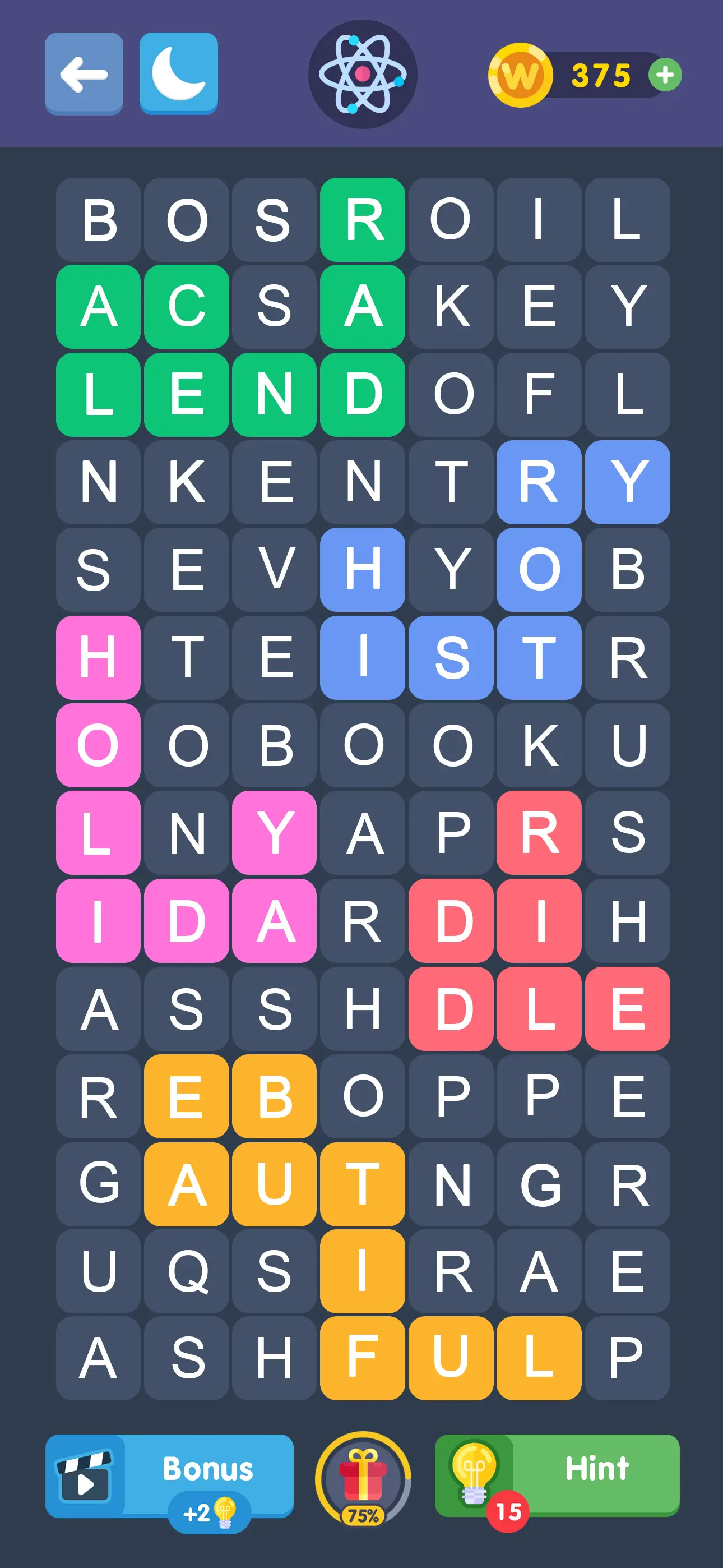Fillwords: Word Search Puzzle screenshot 3