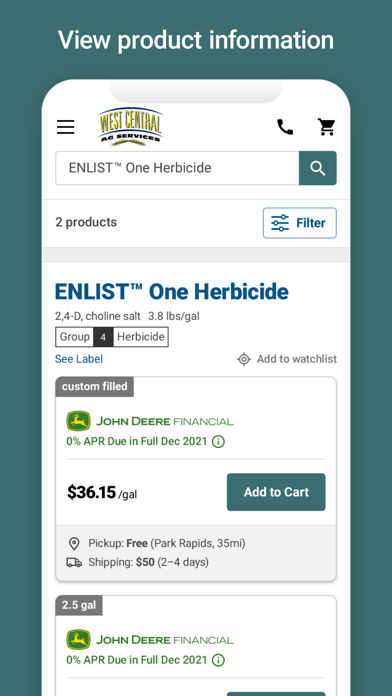 WCAS Grower Advantage Screenshot