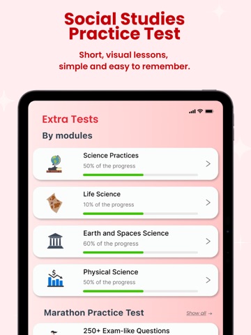 GED® Practice Test Prep 2026 iPad screenshot