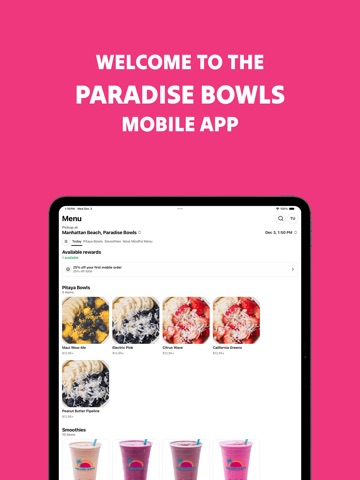 Paradise Bowls - Order Now iPad screenshot