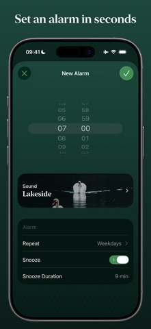 Alam: Nature Sound Alarm Clock iPhone screenshot