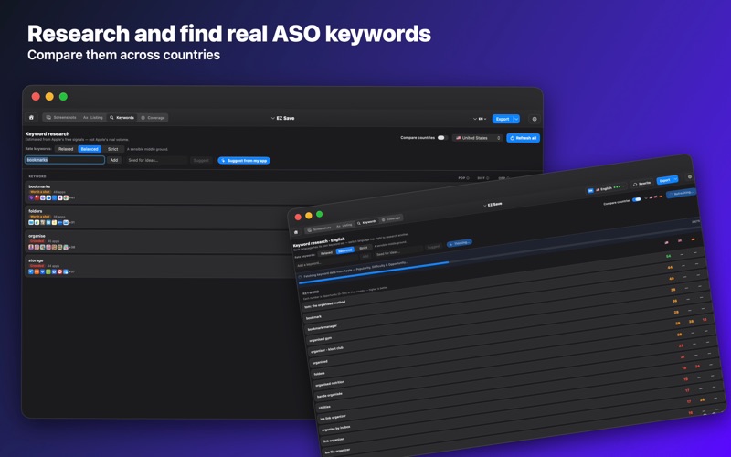 Storeboard : ASO Assistant iPhone screenshot