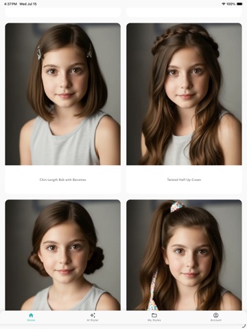 AI Hair Styler iPad screenshot