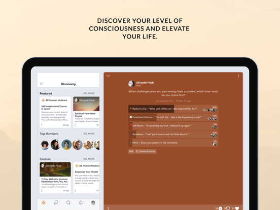 BE HUMAN MEDICINE iPad screenshot 4 - Social Networking app