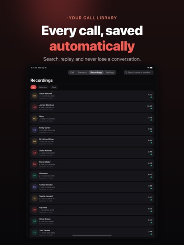 Auto Call Recorder: Calls iPad screenshot