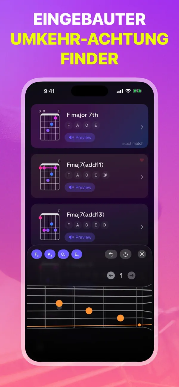 Akkorde & Tuner: Guitar Wiz iPhone App Screenshot 7 – Musik