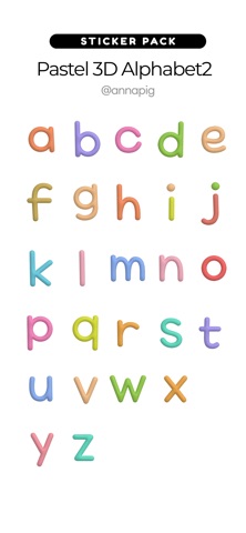 Pastel 3D Alphabet2 screenshot