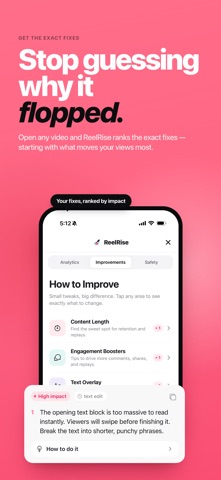 ReelRise: AI to Go Viral, App Store screenshot