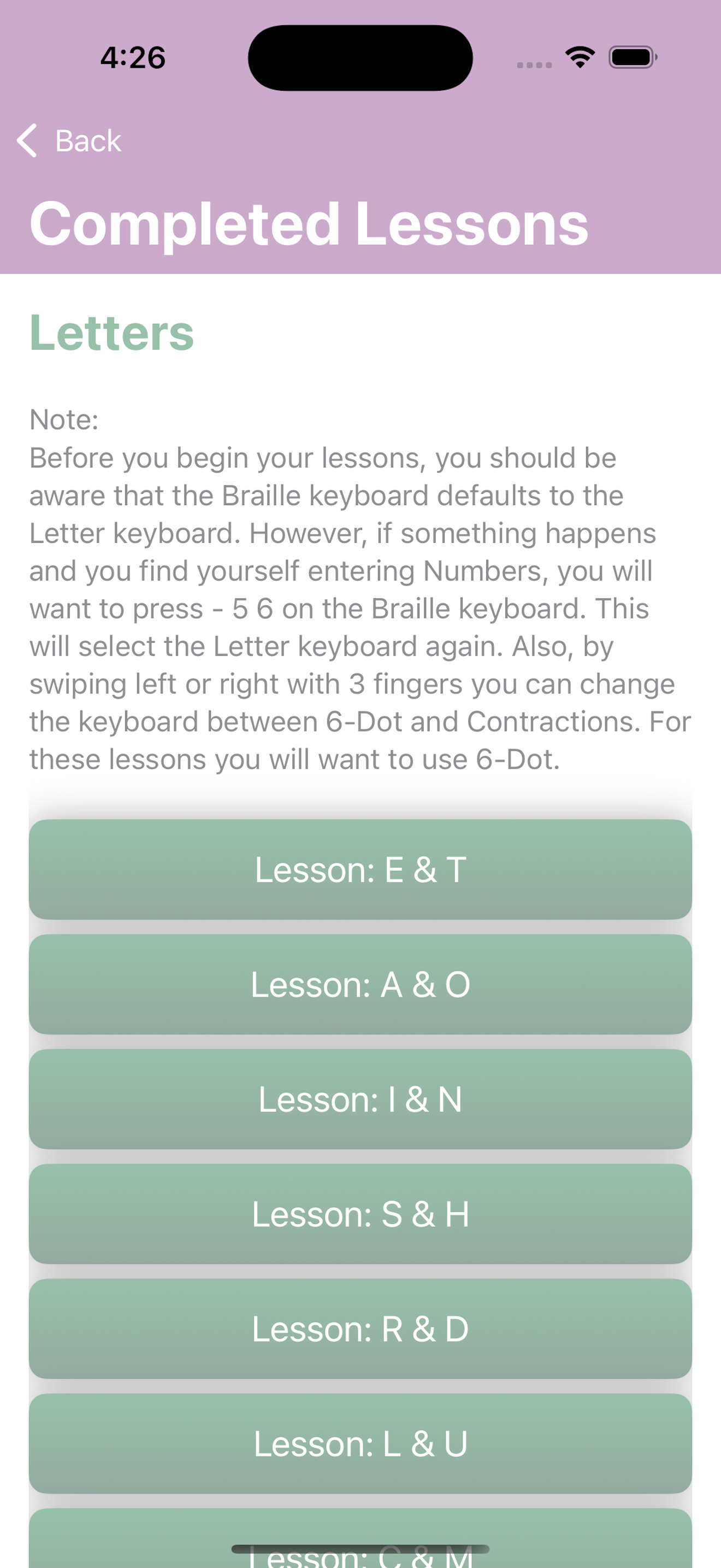 Braille Typing screenshot 2