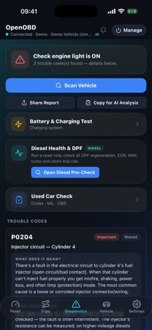 OpenOBD: Live Car Data Screenshot 2 of 5