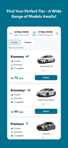 KINTO Singapore iPhone screenshot
