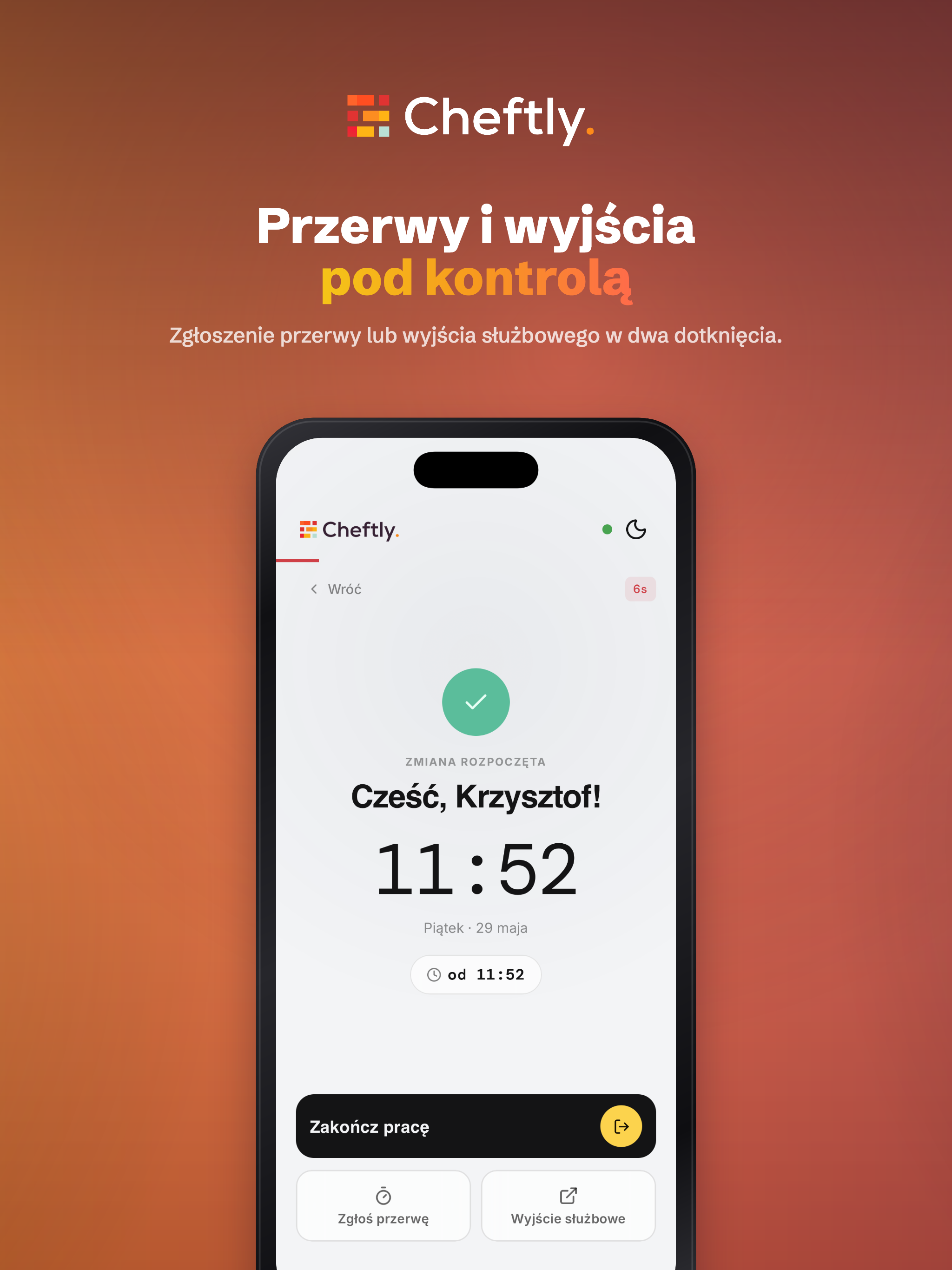 Cheftly - Czas pracy screenshot 8