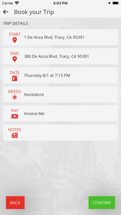 S&G Medical Transport Screenshot