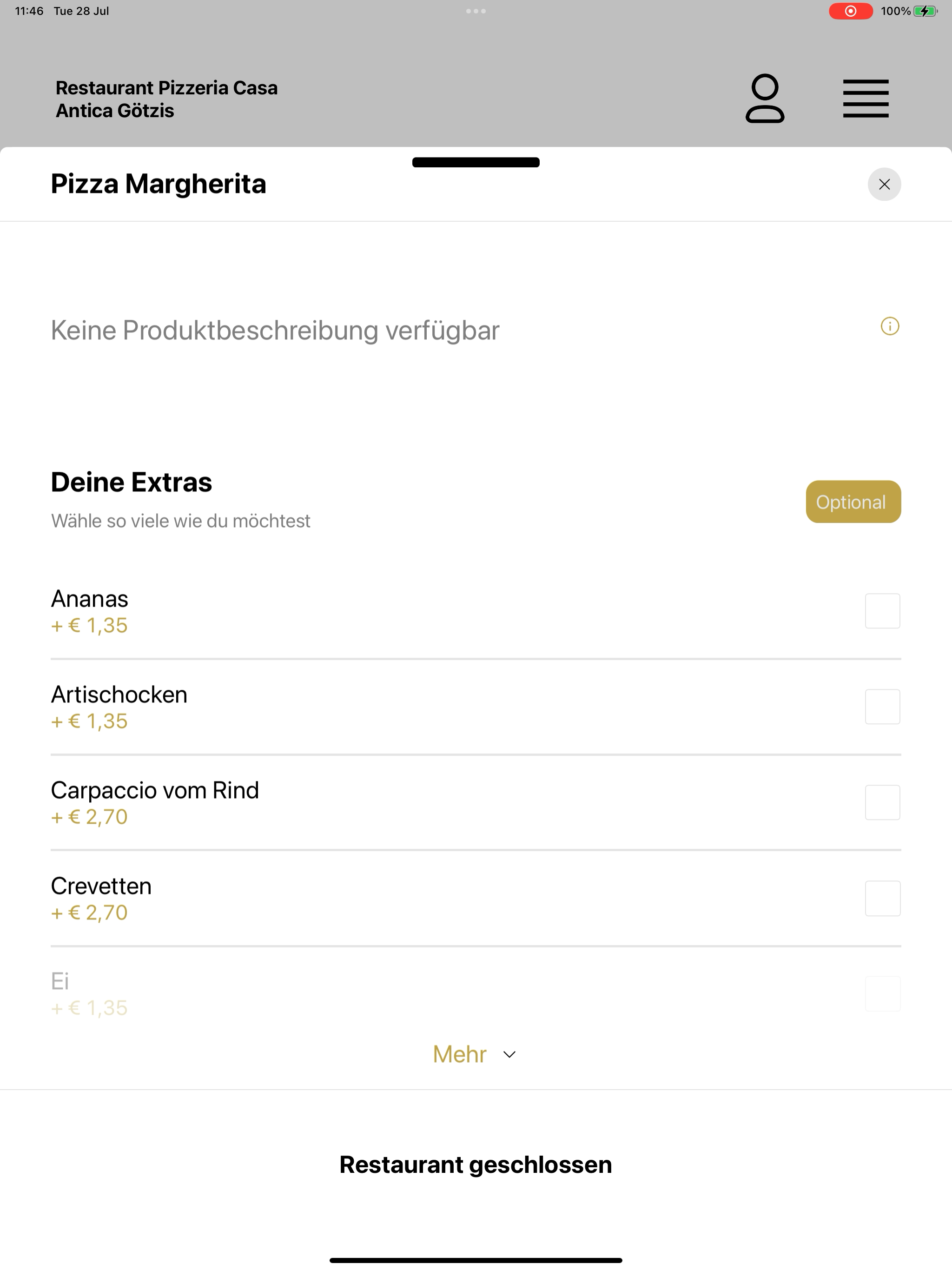 Pizzeria Casa Antica Götzis screenshot 15