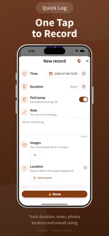 Poop Together Log iPhone screenshot