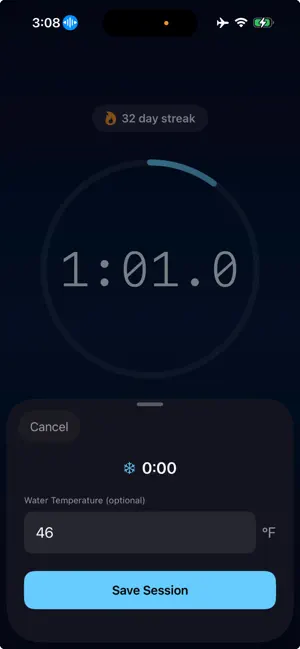 FrostDip - Cold Plunge Timer screenshot 2
