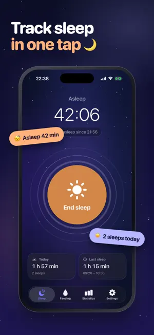 Baby Sleep Tracker - Drema screenshot 1