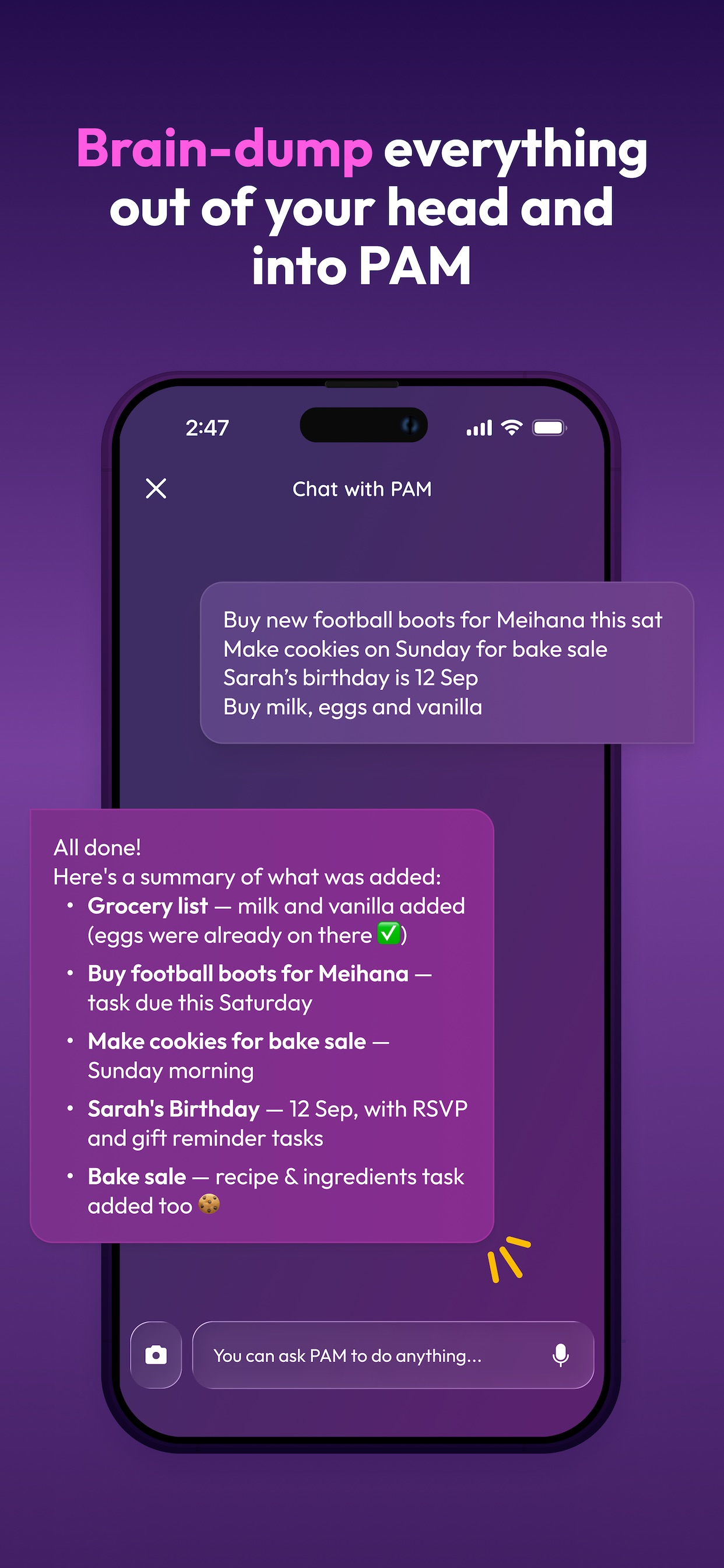 PAM: Smart Family Planner screenshot 3