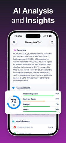 AI Expense Tracker & Budget iPhone screenshot