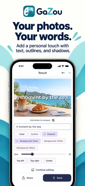 GaZou: Blur, Crop Photo Editor screenshot 3