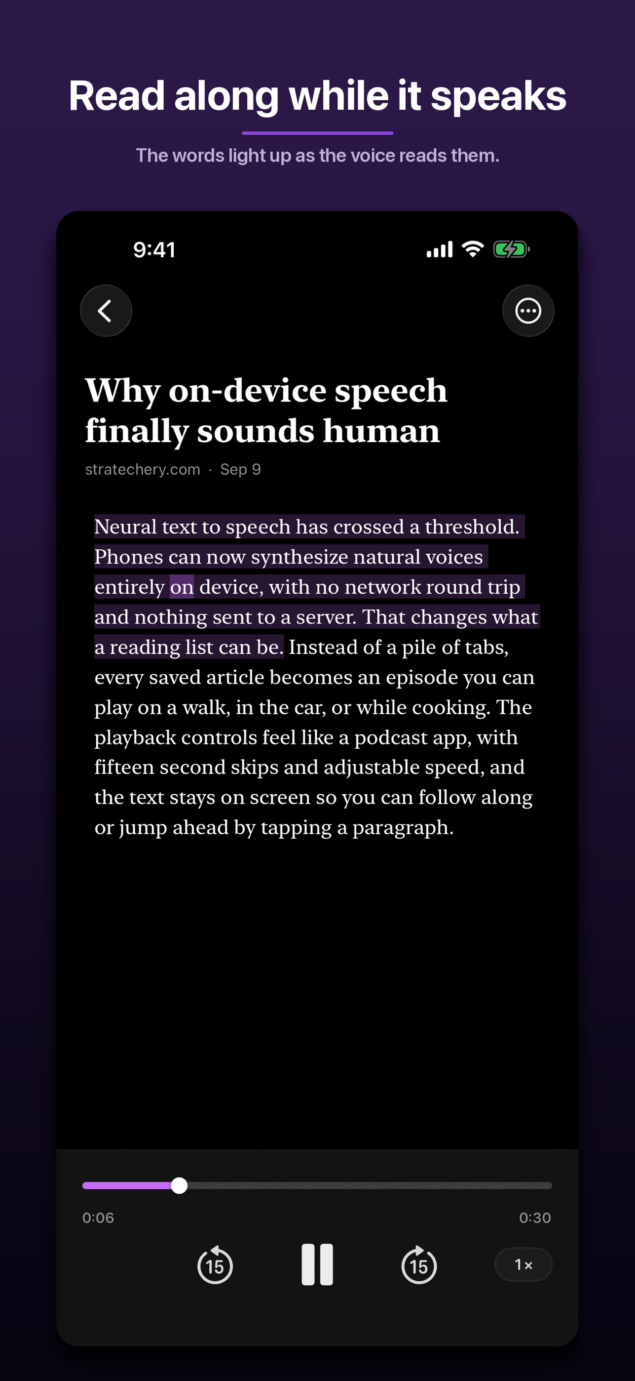 Screenshot 2 of Postcast: Listen to Articles