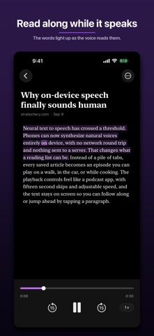 Postcast: Listen to Articles Screenshot 2 of 5