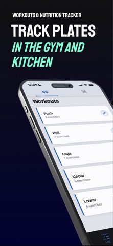 PLATES - Gym & Calorie Tracker iPhone screenshot