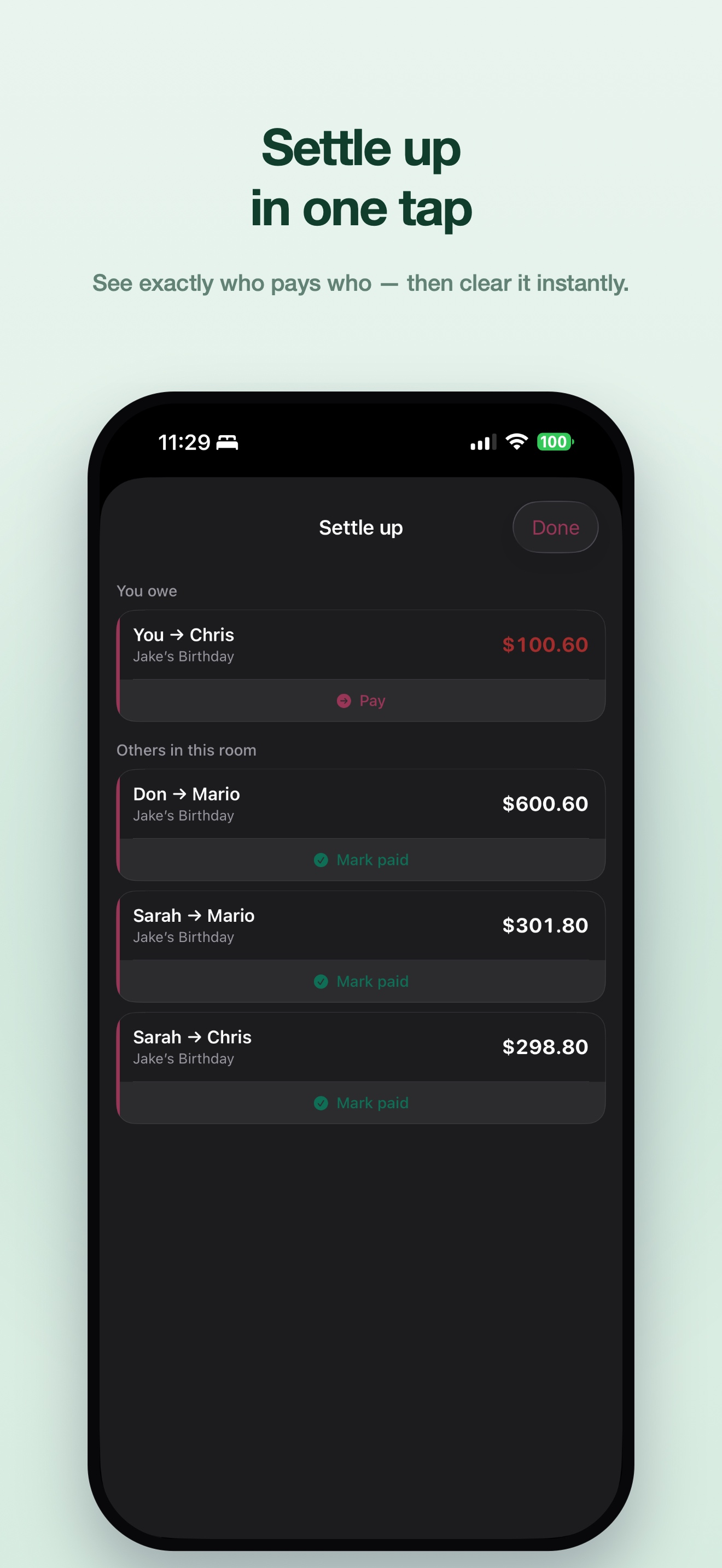 Quickly — Split & Settle Easy