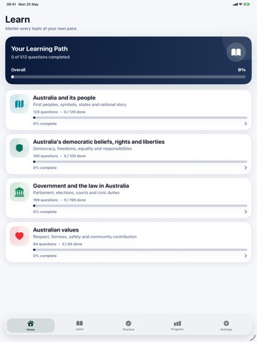 Citizenship Test Australia iPad screenshot