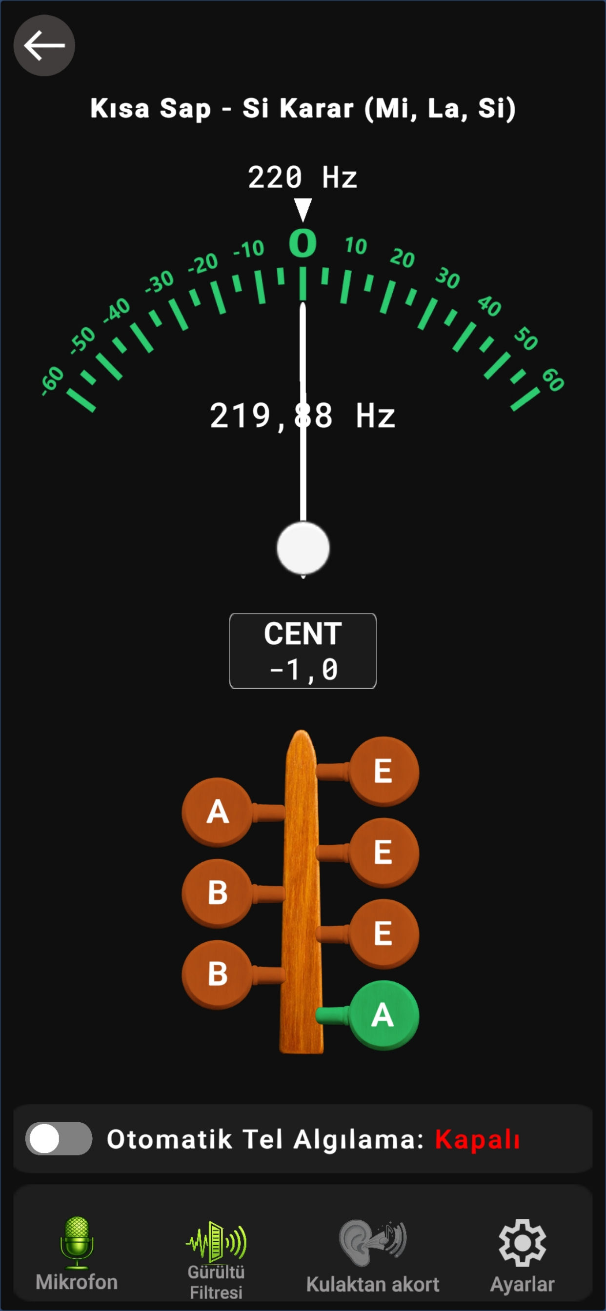 Baglama Tuner– Automatic Tuner screenshot 2