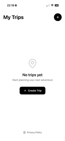 Travel itinerary screenshot