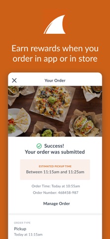 Sharky's Rewards & Ordering iPhone screenshot