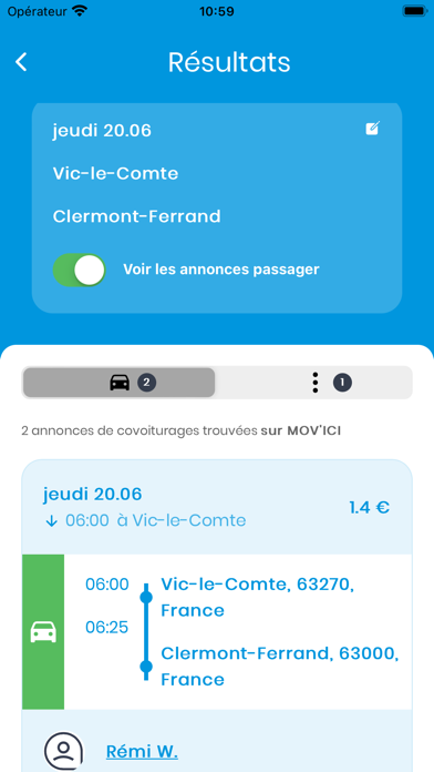 MOV’ICI, covoiturage en AURA Screenshot