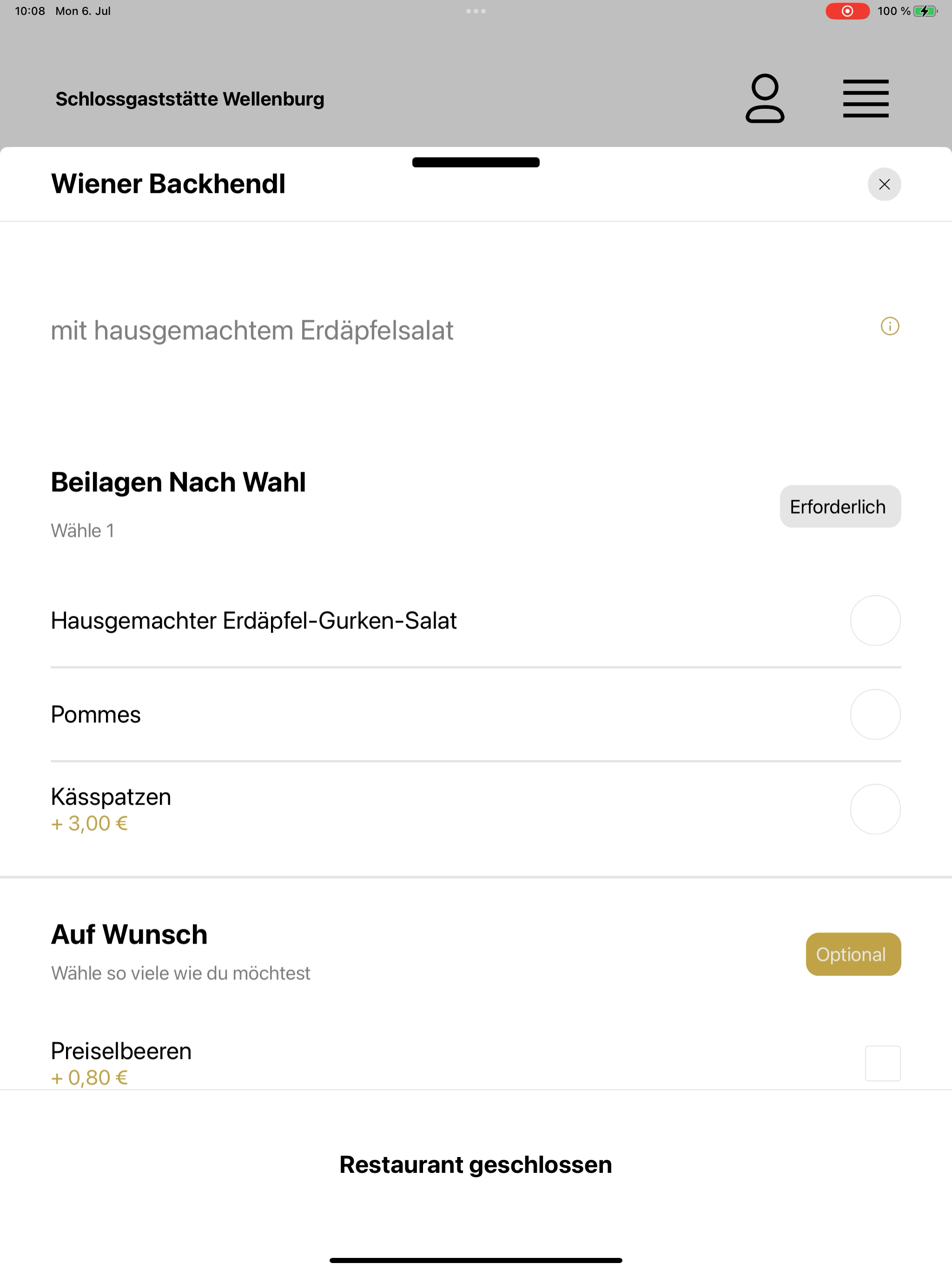 Schlossgaststätte Wellenburg screenshot 11