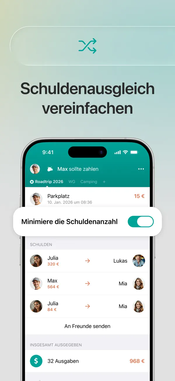 Settle Up - Group Expenses iPhone App Screenshot 5 – Finanzen