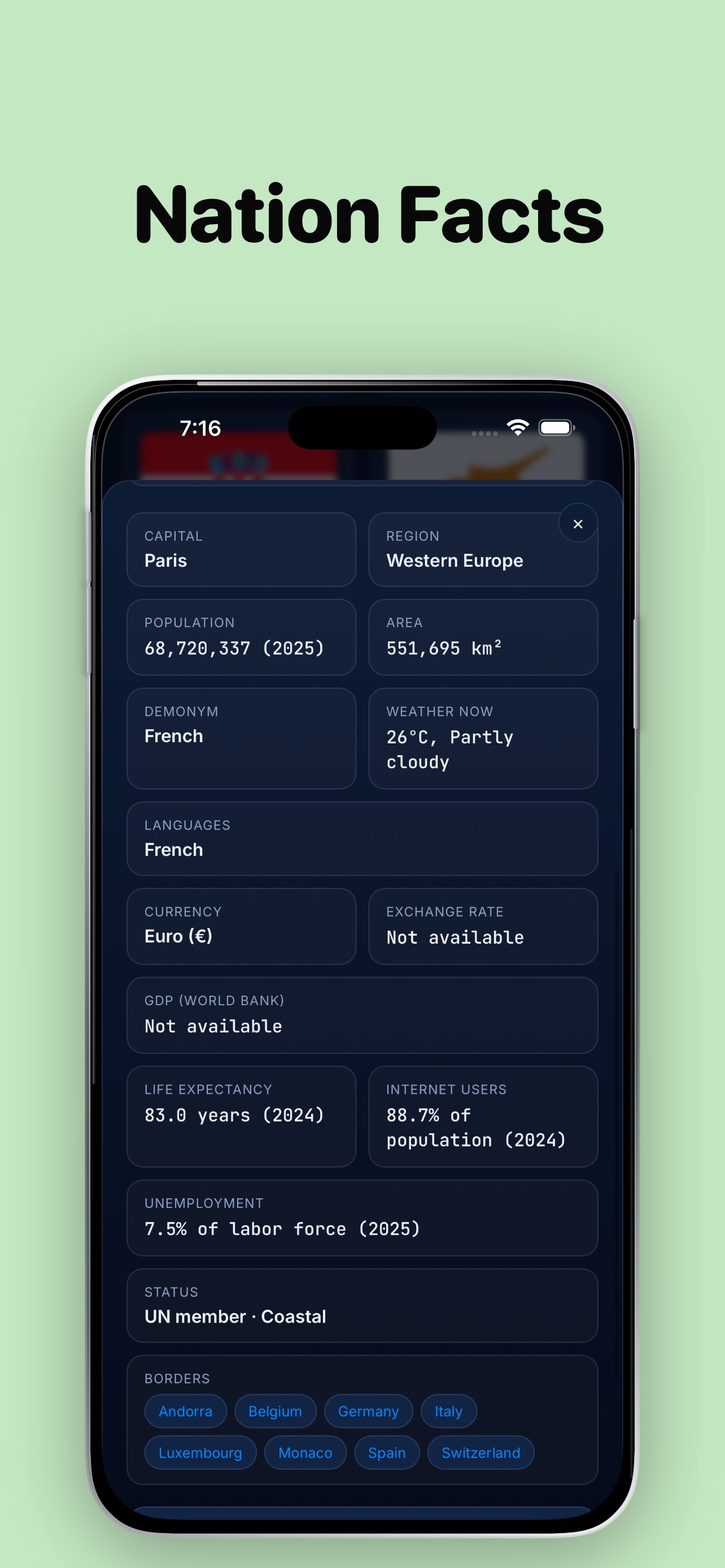 Screenshot 3 of WorldWise: Country Facts