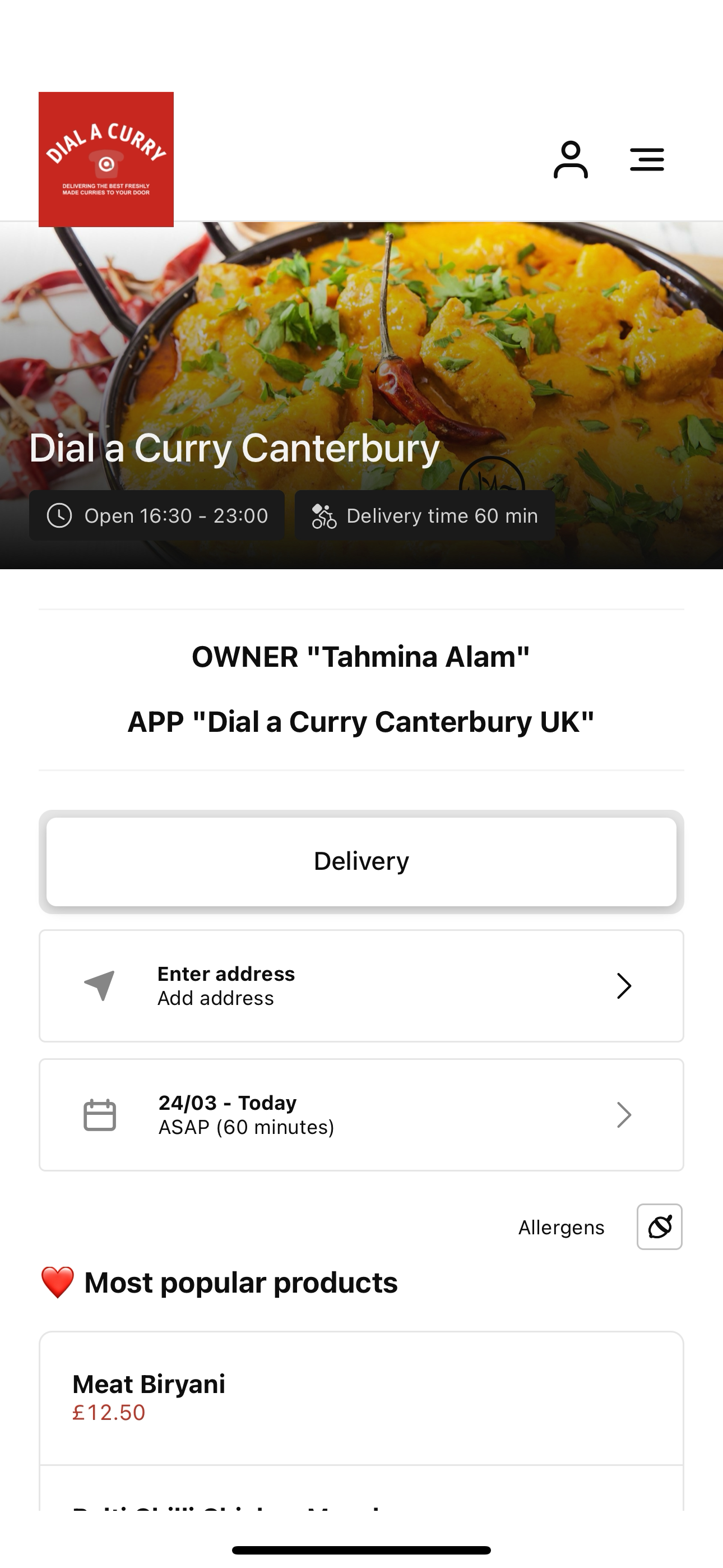 Dial a Curry Canterbury UK screenshot 3