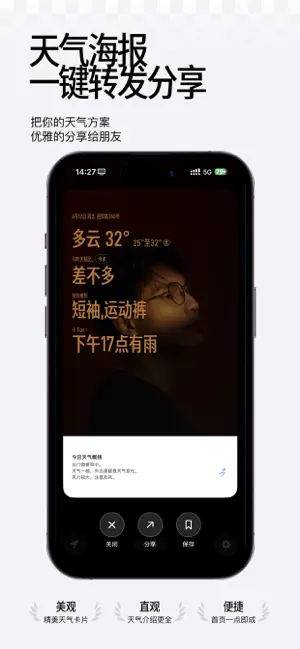 Smile Day - 昨天/今天/明天天气预报 iPhone screenshot 4