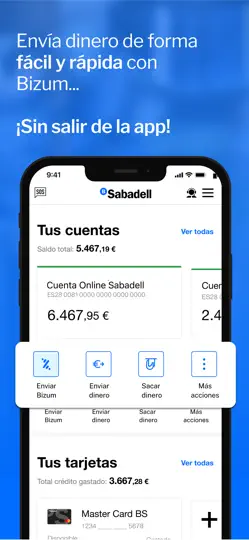 Captura de pantalla de App Banco Sabadell en iPhone 3