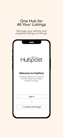 HubPost iPhone screenshot