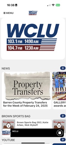 WCLU Radio screenshot