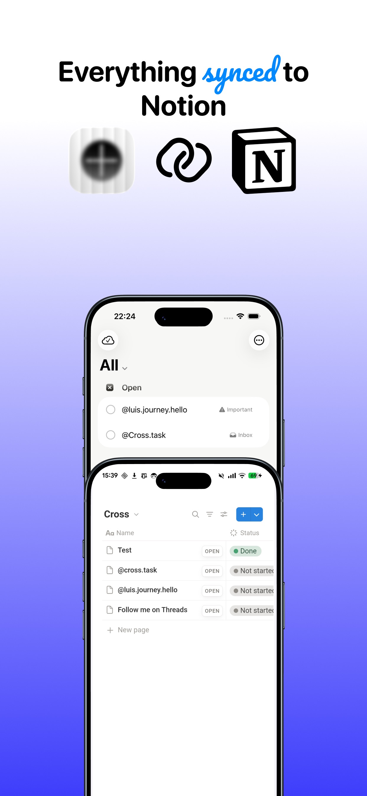 Cross: Sync tasks screenshot 3