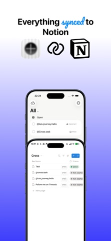 Cross: Sync tasks screenshot