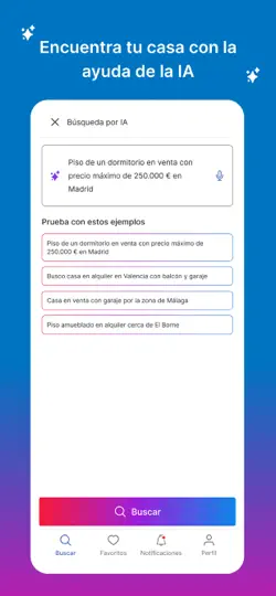 Captura de pantalla de Pisos.com en iPhone 2
