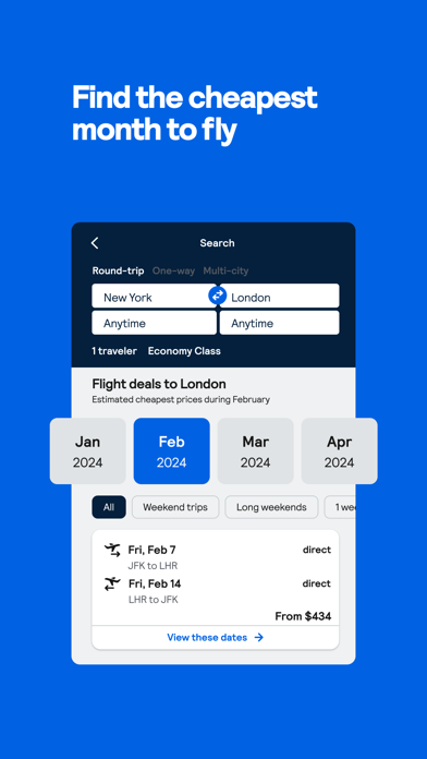 Skyscanner Flights Hotels Cars Screenshot