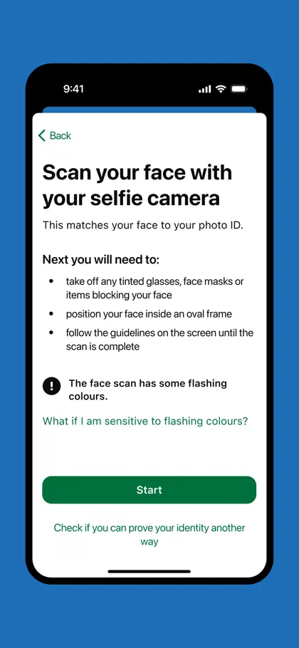 Screenshot 4 di 6 di GOV.UK One Login